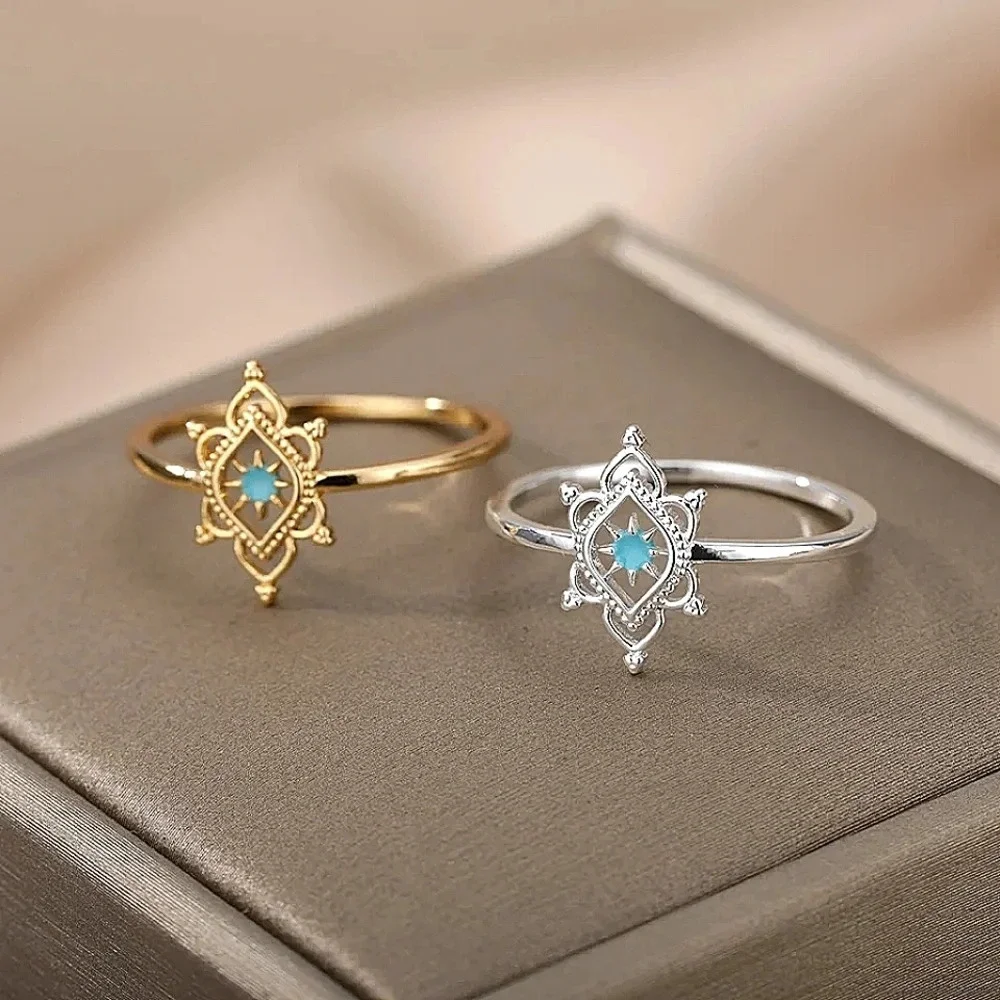 NEW Gold Filigree Opal Gemstone‎ Ring | 10k Gold Vermeil Sz 7
